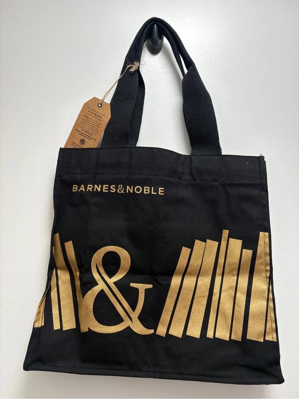 Barnes & Noble Black Tote with Gold Accent
